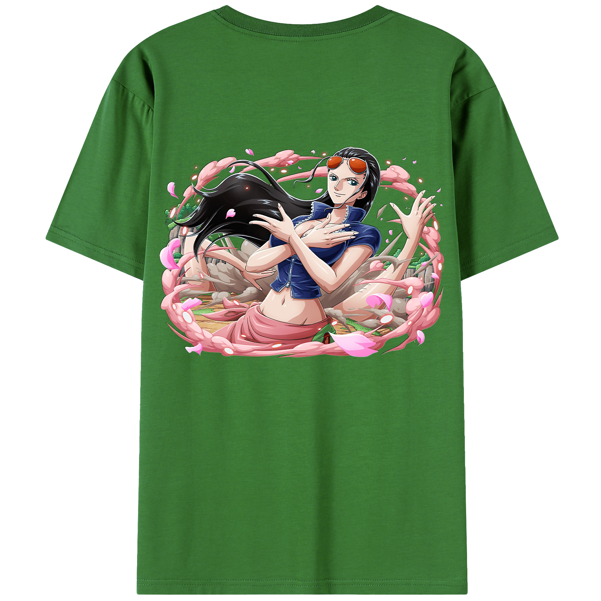 ワンピース ニコ・ロビン ONE PIECE Nico Robin レディース半袖Tシャツ(バックプリント)